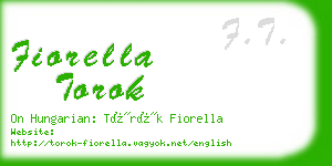 fiorella torok business card